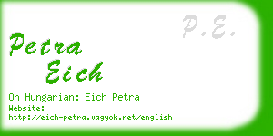 petra eich business card